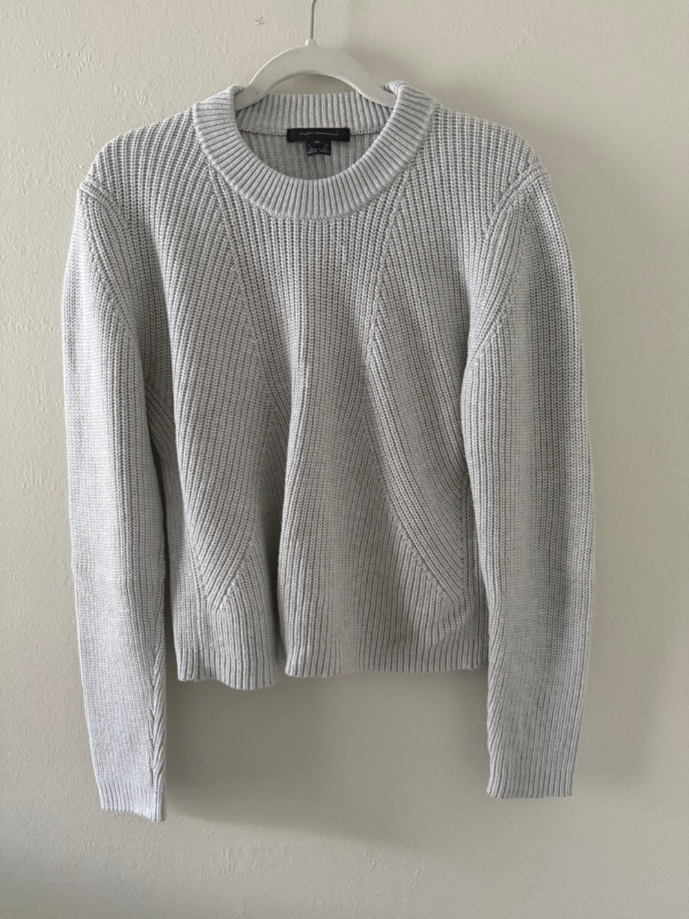 French Connection Light Gray Crewneck Sweater